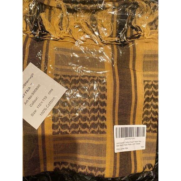 Brand New 100% Organic Cotton Military Strength Head Neck & Face Unisex Scarf - Picture 7 of 12